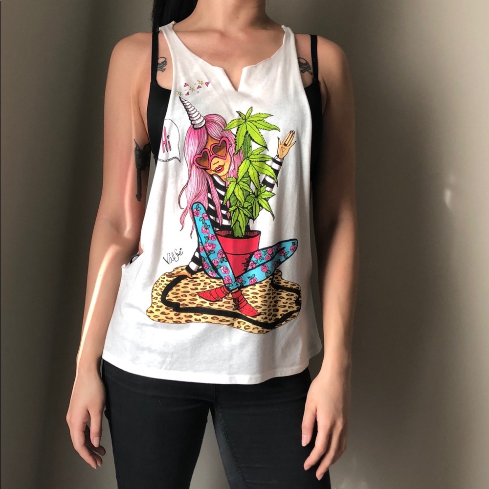 White funny top